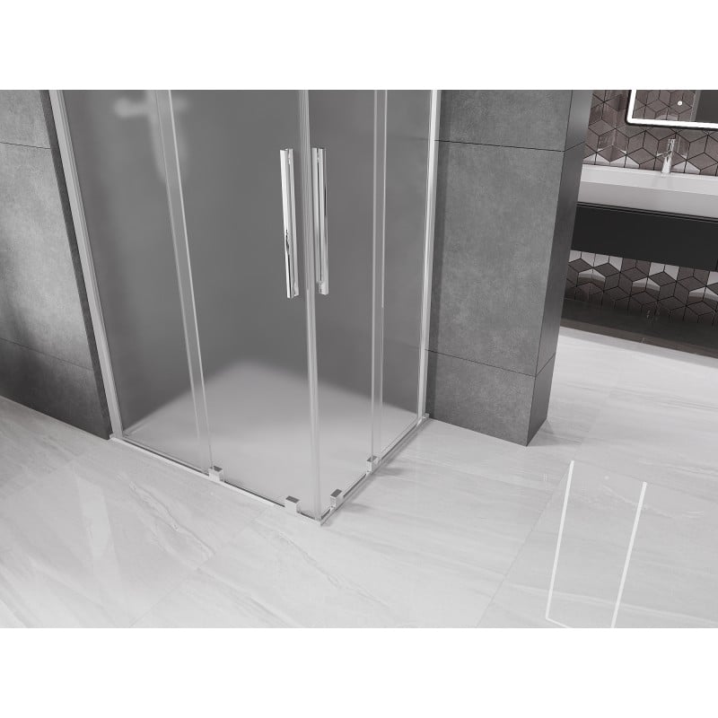 Mexen Velar Duo kabina prysznicowa rozsuwana 100 x 90 cm, szron, chrom - 871-100-090-32-01