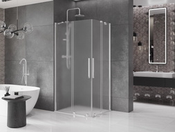 Mexen Velar Duo klizna tuš kabina klizna 90 x 80 cm, matirano, krom - 871-090-080-32-01