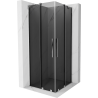Mexen Velar Duo cabine de douche coulissante 90 x 90 cm, graphite, chrome - 871-090-090-42-01