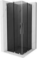 Mexen Velar Duo klizna tuš kabina 90 x 90 cm, grafit, krom - 871-090-090-42-01