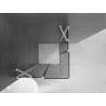 Mexen Velar Duo cabine de douche coulissante 80 x 80 cm, graphite, chrome - 871-080-080-42-01
