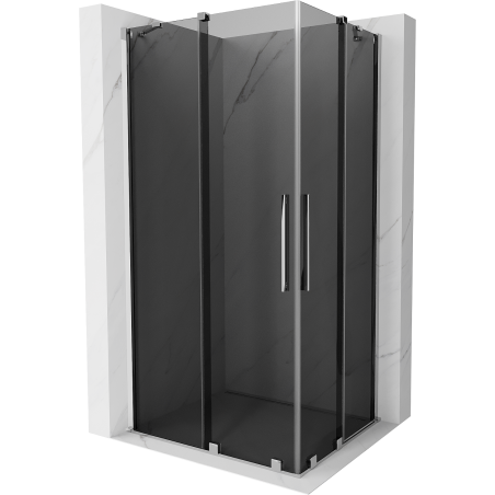 Mexen Velar Duo liuguksega dušinurk 90 x 80 cm, grafiit, kroom - 871-090-080-42-01