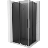 Mexen Velar Duo cabine de douche coulissante 100 x 90 cm, graphite, chrome - 871-100-090-42-01