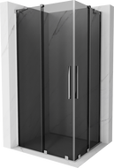 Mexen Velar Duo cabine de douche coulissante 100 x 90 cm, graphite, chrome - 871-100-090-42-01