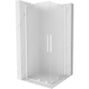 Mexen Velar Duo sliding shower cabin 90 x 90 cm, frosted, white - 871-090-090-32-20