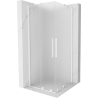 Mexen Velar Duo drsna tuš kabina 80 x 80 cm, matirano, bela - 871-080-080-32-20
