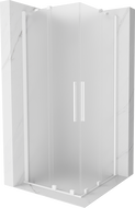 Mexen Velar Duo kabina prysznicowa rozsuwana 80 x 80 cm, szron, biała - 871-080-080-32-20