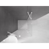 Mexen Velar Duo drsna tuš kabina 90 x 90 cm, mat, bela - 871-090-090-32-20