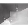 Mexen Velar Cabine de douche coulissante Duo 80 x 80 cm, givrée, blanche - 871-080-080-32-20
