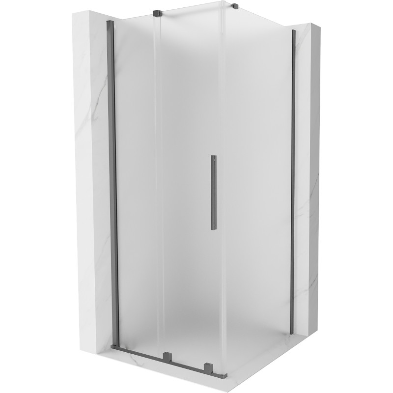 Mexen Velar lükand dušinurk 90 x 90 cm, mattklaas, gun metal - 871-090-090-31-95