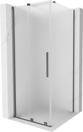 Mexen Velar cabina doccia scorrevole 90 x 90 cm, smerigliato, gun metal - 871-090-090-31-95