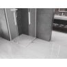 Mexen Velar Duo sliding shower cabin 90 x 90 cm, frosted, white - 871-090-090-32-20