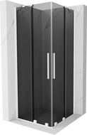 Mexen Velar Duo cabina doccia scorrevole 90 x 90 cm, grafite, bianco - 871-090-090-42-20