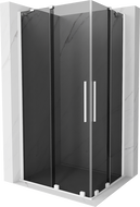 Mexen Velar Duo schuifdouchecabine 100 x 90 cm, grafiet, wit - 871-100-090-42-20