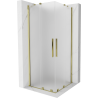 Mexen Velar Duo cabina doccia scorrevole 80 x 80 cm, smerigliata, oro - 871-080-080-32-50
