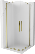 Mexen Velar Duo Schiebeduschkabine 80 x 80 cm, satiniert, gold - 871-080-080-32-50
