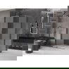 Mexen Velar Duschkabine, Schiebetür, 110 x 80 cm, Satiniert, Gun Metal - 871-110-080-31-95