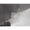 Mexen Velar Duo kabina prysznicowa rozsuwana 80 x 80 cm, szron, złota - 871-080-080-32-50