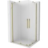 Mexen Velar Duo rutscheg Duschkabine 100 x 90 cm, mat, gëllen - 871-100-090-32-50