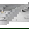 Mexen Rio cabine de douche carrée 80 x 80 cm, bandes blanches, chrome + receveur Rio, blanc - 860-080-080-01-20-4510