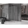 Mexen Velar cabine de douche coulissante 110 x 75 cm, givre, métal canon - 871-110-075-31-95