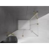 Mexen Velar Duo kabina prysznicowa rozsuwana 90 x 80 cm, szron, złota - 871-090-080-32-50