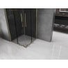 Mexen Velar Duo sliding shower enclosure 80 x 80 cm, graphite, gold - 871-080-080-42-50