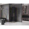 Mexen Velar Duo kabina prysznicowa rozsuwana 80 x 80 cm, grafit, złota - 871-080-080-42-50