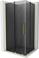 Mexen Velar Duo klizna tuš kabina 90 x 80 cm, grafit, zlatna - 871-090-080-42-50