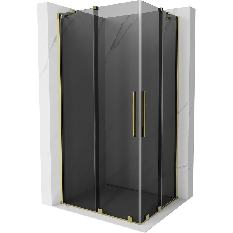 Mexen Velar Duo lükand dušikabiin 100 x 90 cm, grafiit, kuldne - 871-100-090-42-50