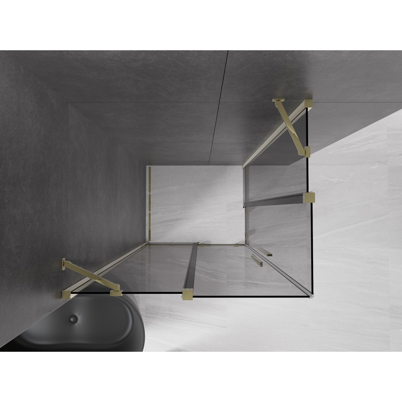 Mexen Velar Duo lükand dušikabiin 100 x 90 cm, grafiit, kuldne - 871-100-090-42-50