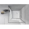 Mexen Rio cabina doccia quadrata 90 x 90 cm, fasce bianche, cromo + piatto doccia, bianco - 860-090-090-01-20-4510