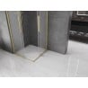 Mexen Velar Duo kabina prysznicowa rozsuwana 80 x 80 cm, szron, złota szczotkowana - 871-080-080-32-55
