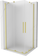 Mexen Velar Duo klizna tuš kabina 90 x 80 cm, mat, zlatna četkana - 871-090-080-32-55