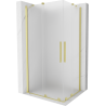 Mexen Velar Duo sliding shower cabin 100 x 90 cm, frosted, brushed gold - 871-100-090-32-55