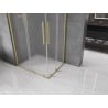 Mexen Velar Duo Sliding Shower Enclosure 90 x 80 cm, Frosted, Brushed Gold - 871-090-080-32-55
