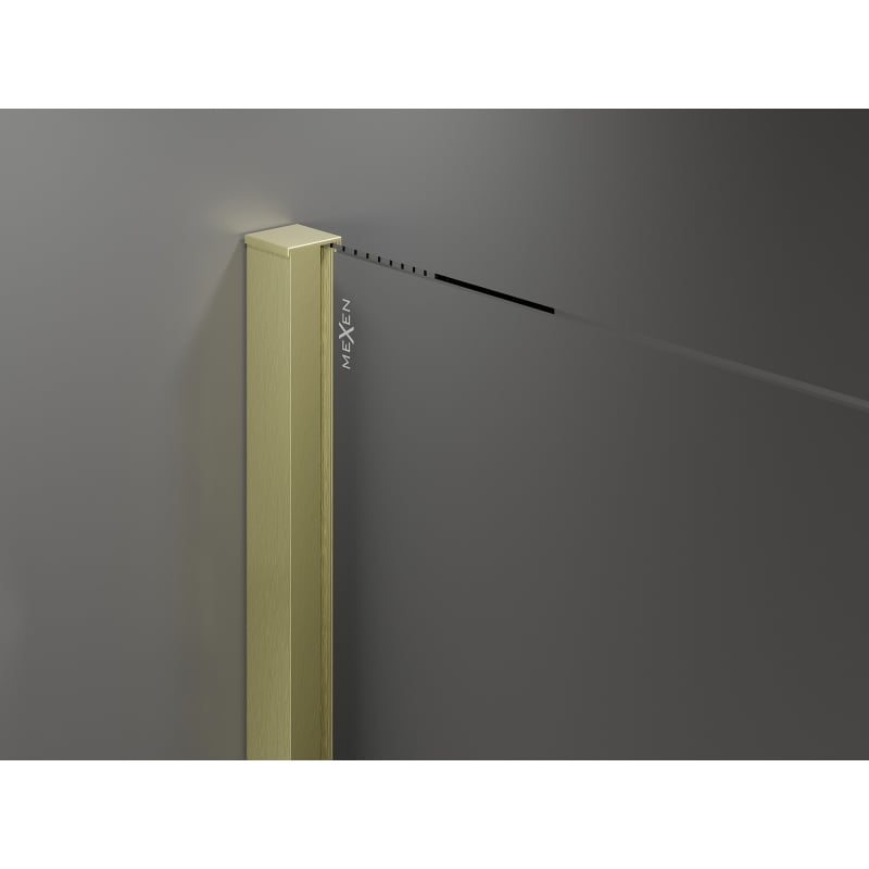 Mexen Velar Duo klizni tuš sa pomičnim vratima 100 x 90 cm, matirano staklo, četkano zlato - 871-100-090-32-55