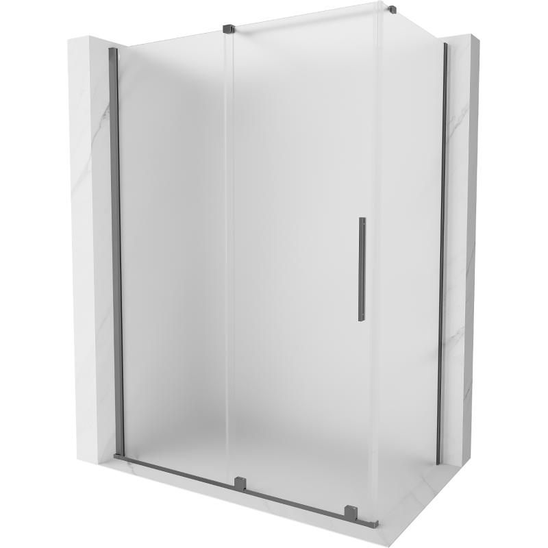 Mexen Velar cabine de duche deslizante 140 x 85 cm, fosco, gun metal - 871-140-085-31-95