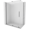 Mexen Velar Duschkabine verschiebbar 140 x 85 cm, Frost, Gun Metal - 871-140-085-31-95