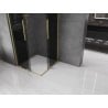 Mexen Velar Duo sliding shower enclosure 80 x 80 cm, graphite, brushed gold - 871-080-080-42-55