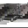 Mexen Velar Duo cabine de douche coulissante 90 x 90 cm, graphite, or brossé - 871-090-090-42-55