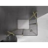 Mexen Velar Duo sliding shower cabin 90 x 80 cm, graphite, brushed gold - 871-090-080-42-55