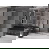 Mexen Velar Duschkabine Schiebetür 150 x 75 cm, mattiert, Gun Metal - 871-150-075-31-95
