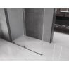 Mexen Velar 150 x 75 cm Sliding Shower Enclosure, Frosted, Gun Metal - 871-150-075-31-95