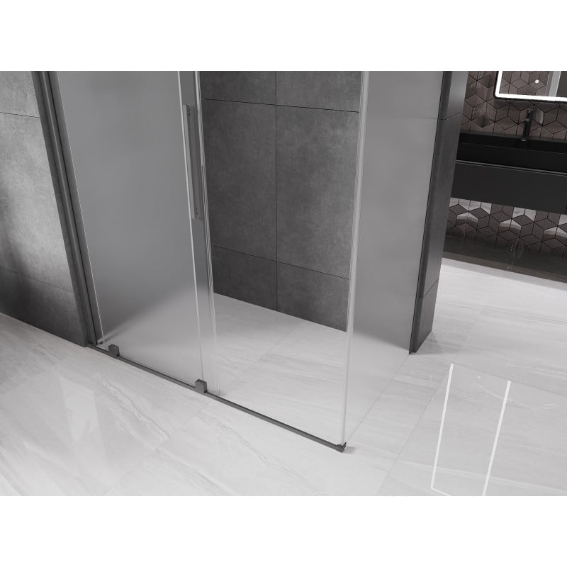 Mexen Velar kabina prysznicowa rozsuwana 150 x 85 cm, szron, gun metal - 871-150-085-31-95