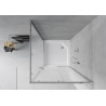 Mexen Rio kvadratna pršna kabina 90 x 90 cm, zmrzal, krom + kad, bela - 860-090-090-01-30-4510