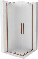 Mexen Velar Duo kabina prysznicowa rozsuwana 90 x 90 cm, szron, różowe złoto - 871-090-090-32-60