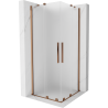 Mexen Velar Duo kabina prysznicowa rozsuwana 80 x 80 cm, szron, różowe złoto - 871-080-080-32-60