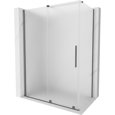 Mexen Velar lükanduksedega dušinurk 160 x 90 cm, mattklaas, relvmetall - 871-160-090-31-95