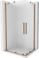 Mexen Velar Duo klizna tuš kabina, klizna vrata 90 x 80 cm, mraz, ružičasto zlato - 871-090-080-32-60
